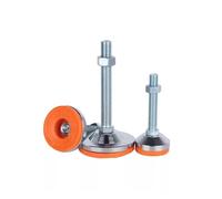 LUYSGBXR Piedini Regolabili Per Mobili 80mm Base Heavy Duty Fixed Adjustable Legs M12 M14 M16 M20 Non-Skid Lathe Foot Cups Articulated Leveling Feet(80xM16x150mm)