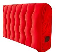 LUYSGBXR Plain Thicken Velvet Headboard Cover Double Bed, Queen Size, 180cm, Quilted, Full Coverage With Pocket, Soft Warm(Red,210x70cm 83x27.5 in.)