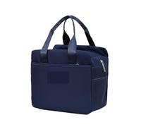 LUYSGBXR Porta Pranzo Aluminum Foil Interior Zipper Closure Large Capacity Portable Work Tote Bag(DarkBlue)
