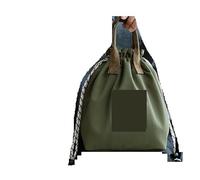LUYSGBXR Porta Pranzo Insulated Lunch Bag With Drawstring For Women Men Work Picnic Pouch Handbag(Green)