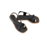 LUYSGBXR Sandali Da Donna Con Punta Quadrata Sandali piatti da donna, ciabatte, scarpe con plateau, infradito da donna(Black,38)