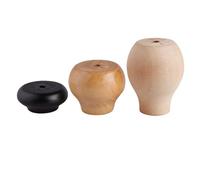 LuysmengEU 4 gambe for mobili in legno, piedini for mobili retrò, tavolo rialzato, for sedia/letto/divano/mobile/divano/comò/tavolo(Brown Wood,2CM)