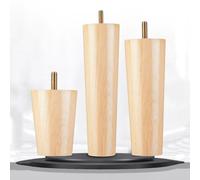 LuysmengEU 4 gambe in legno for mobili, gambe for cassettiere in stile semplice, gambe di ricambio, piedini for divani e armadi, for porta TV, divano, cassettiera, comodino(15cm/5.9in)