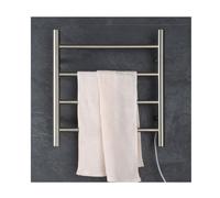 LuysmengEU Hard Wired,Heated Towel Rack Stainless Steel,Wall Mounted Heated Drying Rack 5 Bars,Constant Temperature s for Bathroom(Plug in Right)