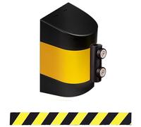 LuysmengEU Nastro barriera retrattile magnetico - Cintura di sicurezza montata a parete for il controllo della folla e la gestione delle code, nastro di attrazione portatile(A,2M(6.6Ft))
