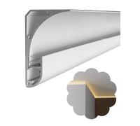 LuysmengEU Wall Mount LED Channel Aluminum Profile for LED Strip Light, Indirect Lighting Diffuser, Surface Mount Skirting Board, for Living Room & Hallway Ceiling Trim(18m/59ft)