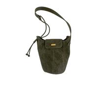 LUYYBDBG Borsa a Spalla Secchiello in Pelle Scamosciata Smerigliata Zucca Tracolla sotto Le Ascelle con Monospalla dal Design di Nicchia da Donna-Verde
