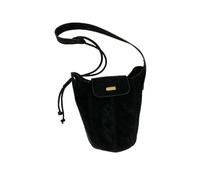 LUYYBDBG Borsa a Spalla Secchiello in Pelle Scamosciata Smerigliata Zucca Tracolla sotto Le Ascelle con Monospalla dal Design di Nicchia da Donna-Nero