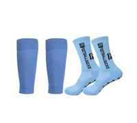 LUYYBDBG Calze da Calcio 1 3 6 Coppia di Combinazioni Adesive Point Anti Slip, Sudore E Odore FS Calzini Sportivi Calcio+Protezioni per Le Gambe-io