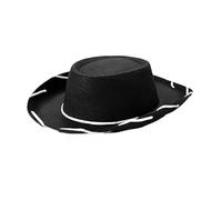 LUYYBDBG Cappello da Cowboy Legnoso in Feltro Rosso Marrone Occidentale Regolabile A Tesa Larga Sport all'Aria Aperta Arrampicata nella Natura Selvaggia Forniture per Bomboniere-Nero