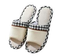 LUYYBDBG Ciabatte Donna estive Slifori di Lino Coppie da Casa A Sandali in Cotone Interno Quattro Stagioni Aodo