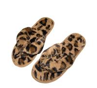 LUYYBDBG Ciabatte Donna Invernali Infradito da Pavimento in Pelliccia Color Caramello