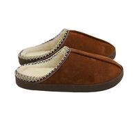 LUYYBDBG Ciabatte Donna Invernali Pantofole di Cotone per Coppia Non Slittata Autunnale E Invernale con Una Sola Piena Pile Calda Rivestita in Calda-marrone-44-45
