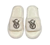 LUYYBDBG Ciabatte Donna Invernali Pantofole Soffici Scarpe da Firmate per La Casa Popolari Casual Piattaforma Scivoli in Pelliccia Interni Ragazze Appartamenti Punta Aperta Elegante-bianco-38-39