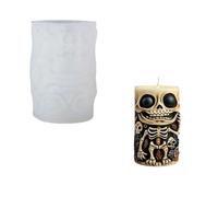 LUYYBDBG moule à Bougie Happy Scheletro Aromaterapia Candela Stampo Fai -da -Te Halloween Styling Styleton Creativo Scheletro-Un