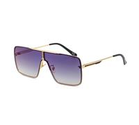 LUYYBDBG Occhiali da Sole Uomo A Cornice Grande Confine Metallo Film Continuo Moda Rete Rossa Onda Guida-c4 Straniero