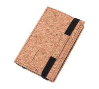 LUYYBDBG Portafoglio Porta Carte di Credito RFID, Antismagnetizzazione, Antifurto, Creativo, Semplice, Multifunzionale, Portamonete-Colore Albicocca con Venature del Legno