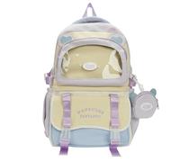 LUYYBDBG Zaino Porta pc Borsa Trasparente Dolore Giapponese Ragazza Collisione Colore Spalla Casual Grande capacità Studente Secondario Donna-Violetta-con Attacco