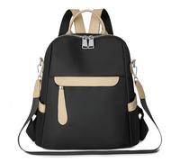 LUYYBDBG Zaino Scuola Grande capacità, Sacca da Viaggio A Una Spalla Leggera E alla Moda, Donna in Tessuto Oxford, Semplice Borsa per La di Pendolarismo Casual-Nero
