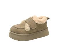 LUYYBDBG Zapatillas Botas De Mujer Moda con Suela Gruesa Y Felpa En Un Pie, Nieve Simples Versátiles, Cómodas Cálidas-antílope Marrón-35