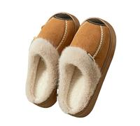 LUYYBDBG Zapatillas De Mujer A La Moda, Suela Gruesa Suave Invierno, Calidez para Interiores Y Exteriores, Comodidad, Transpirables, Antideslizantes, Zapatos Informales El Hogar Parejas-marrón-40-