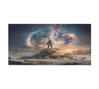LUYYSKY Asciugamano da spiaggia retrò con astronauta ad asciugatura rapida, fantasia colorata con nebulosa pianeti costellazione viaggio vacanza singolo lato pile asciugamani da bagno