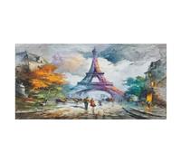 LUYYSKY Colorful Fantasy Torri Eiffel Asciugamani da spiaggia ad asciugatura rapida, Bella pittura a olio Francia Torre di Parigi Viaggi Vacanza Singolo Lato Pile Asciugamani