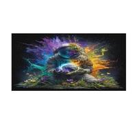 LUYYSKY Telo mare fantasia astronauti colorati ad asciugatura rapida, bella pittura a olio spazio esterno galassia pianeta fiori viaggio vacanza singolo lato pile asciugamani da bagno