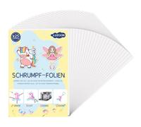 LUZOON 25 Fogli Plastica Termoretraibile A4 di Plastica Termoretraibile Traslucido Piena Trasparenza Carta Termoretraibile Spessore 0,3 mm, dimensioni 20 x 29 cm (25 Pezzi-A4)