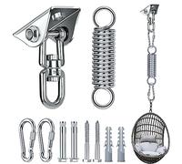 LUZOON Gancio Soffitto in Acciaio Inossidabile 450 kg capacità Portante 360° Rotazione, Ganci Altalena Cuscinetto con Fissaggio a Vite per Sacco da Boxe, Sedia Sospesa, Altalena, Amaca, Yoga