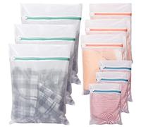 LUZOON Sacchetti Lavatrice Biancheria 9 Pezzi,Biancheria Lavatrice Sacchetti,per lavatrici Sacco per bucato con cerniera per vestiti delicati Reggiseno interno Calzini Scarpe e vestiti per bambini