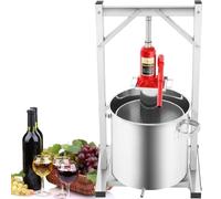 Luzphened Spremiagrumi per Vino Frutta, Torchietto Premitutto Acciaio Inox Torchio per Spremuta UVA Olive Succhi Premitutto Manuale Estrattore per Olio d'Oliva Mela Sidro Verdure Succo 36L