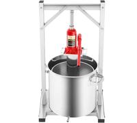 Luzphened Torchio per Vini di Frutta 12L/22L/36L, torchietto per melanzane, Pressa per Sidro in Acciaio Inossidabile, pressa Manuale da per Frutta, Verdura, Vino e Salse, con martinetto Idraulico 12L