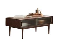LUZZILE Mesa Para Centro De Sala Tavolino da caffè in legno massello, tavolo tè, for balcone, soggiorno, piccolo Tavolino da caffè(110cm)