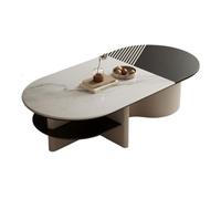 LUZZILE Mesa Para Centro De Sala Tavolino da caffè moderno for camera da letto, soggiorno, casa, piccolo appartamento, tavolo da tè ovale Tavolino da caffè