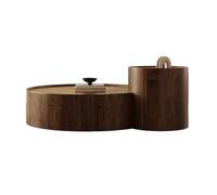 LUZZILE Mesa Para Centro De Sala Tavolino da caffè moderno, semplice, for soggiorno, casa, piccolo appartamento, tavolino da caffè rotondo combinato Tavolino da caffè