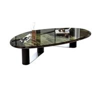 LUZZILE Mesa Para Centro De Sala Tavolino da caffè ovale in marmo semplice for soggiorno, casa, piccolo appartamento Tavolino da caffè