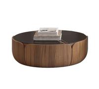 LUZZILE Mesa Para Centro De Sala Tavolino da caffè rotondo in legno for casa, soggiorno, piccolo appartamento, lastra di roccia, nordico, moderno, rotondo Tavolino da caffè
