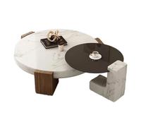 LUZZILE Mesa Para Centro De Sala Tavolino da caffè rotondo in marmo e legno nordico for soggiorno, casa, piccolo appartamento, semplice tavolino basso Tavolino da caffè(S)