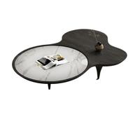 LUZZILE Mesa Para Centro De Sala Tavolino da tè personalizzato, semplice, for soggiorno, piccolo appartamento, in pietra, con piastra in pietra. Tavolino da caffè