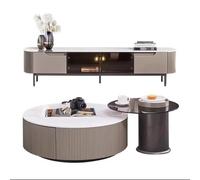 LUZZILE Mesa Para Centro De Sala Tavolino rotondo grande e piccolo piatto di roccia tavolo da tè casa piccolo tavolino da caffè per la casa combinazione mobile TV Tavolino da caffè