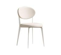 LUZZILE Sedia per Scrivania Sedia da pranzo in stile francese color crema, scandinavo moderno, semplice, for la casa, con schienale, sgabello, tavolo bianco