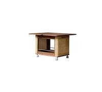LUZZILE Tavolino ausiliario pieghevole per divano, mobile, in noce, 90 x 70 x 55 cm, ideale per il soggiorno o la casa. Tavolino C per divano