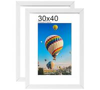 LVAOUO Cornice portafoto 30 x 40 cm, in legno, 30 x 40 cm, colore nero, cornice versatile nera, display, orizzontale o verticale, materiale PVC, montaggio a parete e scrivania