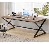 LVB Scrivania moderna grande di colore chiaro per casa, ufficio, scrivania in legno, scrivania da lavoro, scrivania per computer per scrivere e studiare in camera da letto