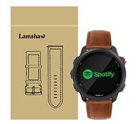 LvBu Bracciale compatibile con Garmin Forerunner 245, Quick Release cuoio Classic ricambio cinturino orologio da polso per Garmin Forerunner 245.