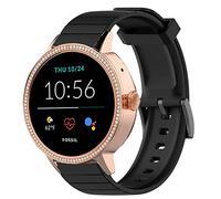 LvBu Cinturino compatibile con Fossil da donna Gen 5E Samartwatch, Sport Silicone Classic Cinturino di ricambio per orologio Fossil da donna Gen 5E Samartwatch Smartwatch, Nero , cinghia