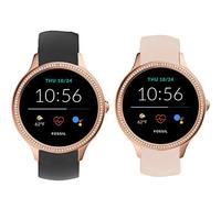 LvBu Cinturino compatibile con Fossil da donna Gen 5E Samartwatch, Sport Silicone Classic Cinturino di ricambio per orologio Fossil da donna Gen 5E Samartwatch Smartwatch, Nero/Bianco, Classico