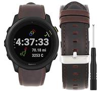 LvBu Cinturino compatibile con Garmin Forerunner 745, Quick Release Pelle Classic Cinturino di ricambio per Garmin Forerunner 745 Smartwatch, caffè, Classico