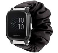 LvBu Cinturino compatibile con Garmin Venu SQ, morbidi elastici per capelli per smartwatch Garmin Venu SQ, Nero , Classico